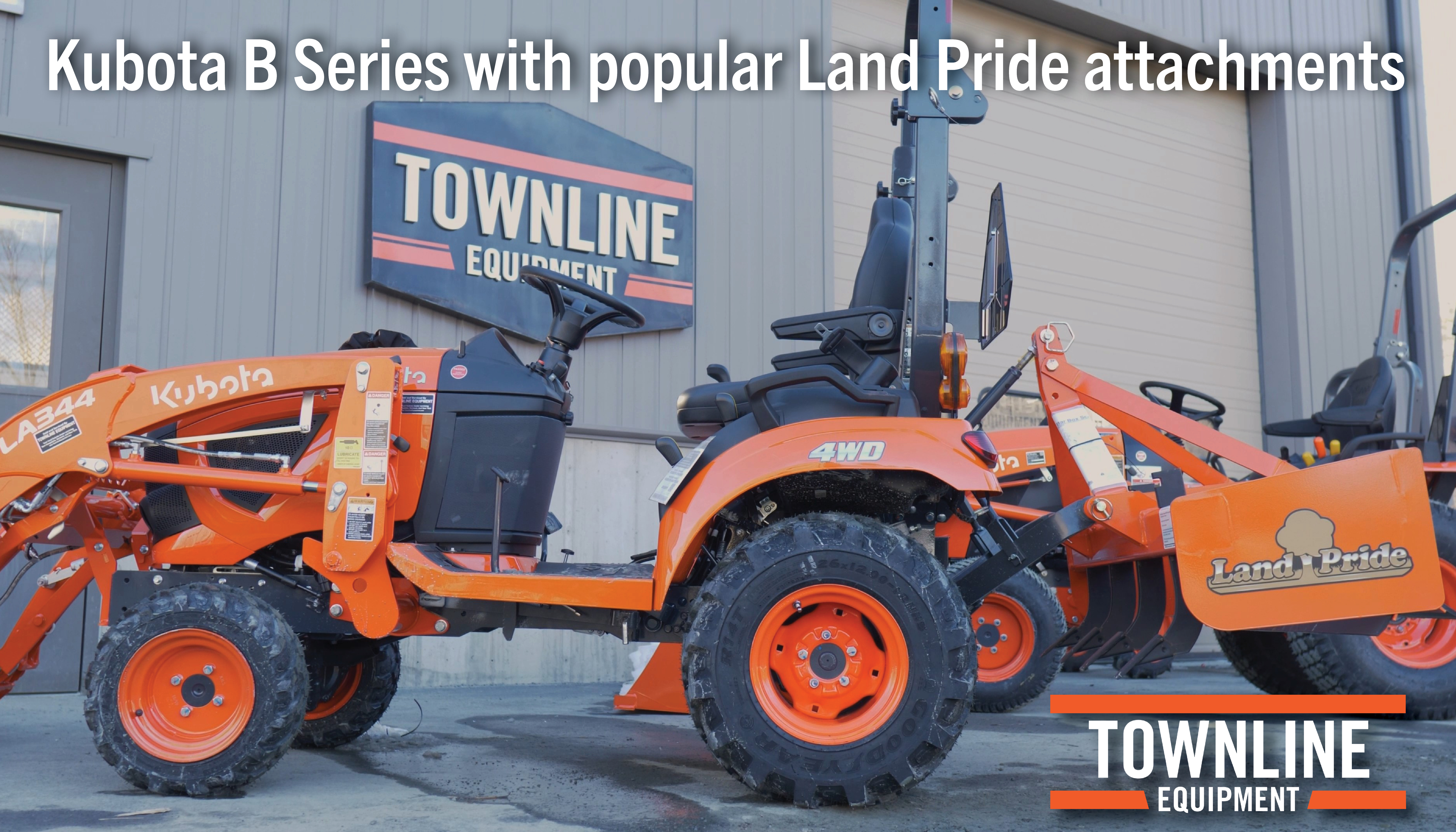 Kubota B Series in action with Land Pride Attachments
