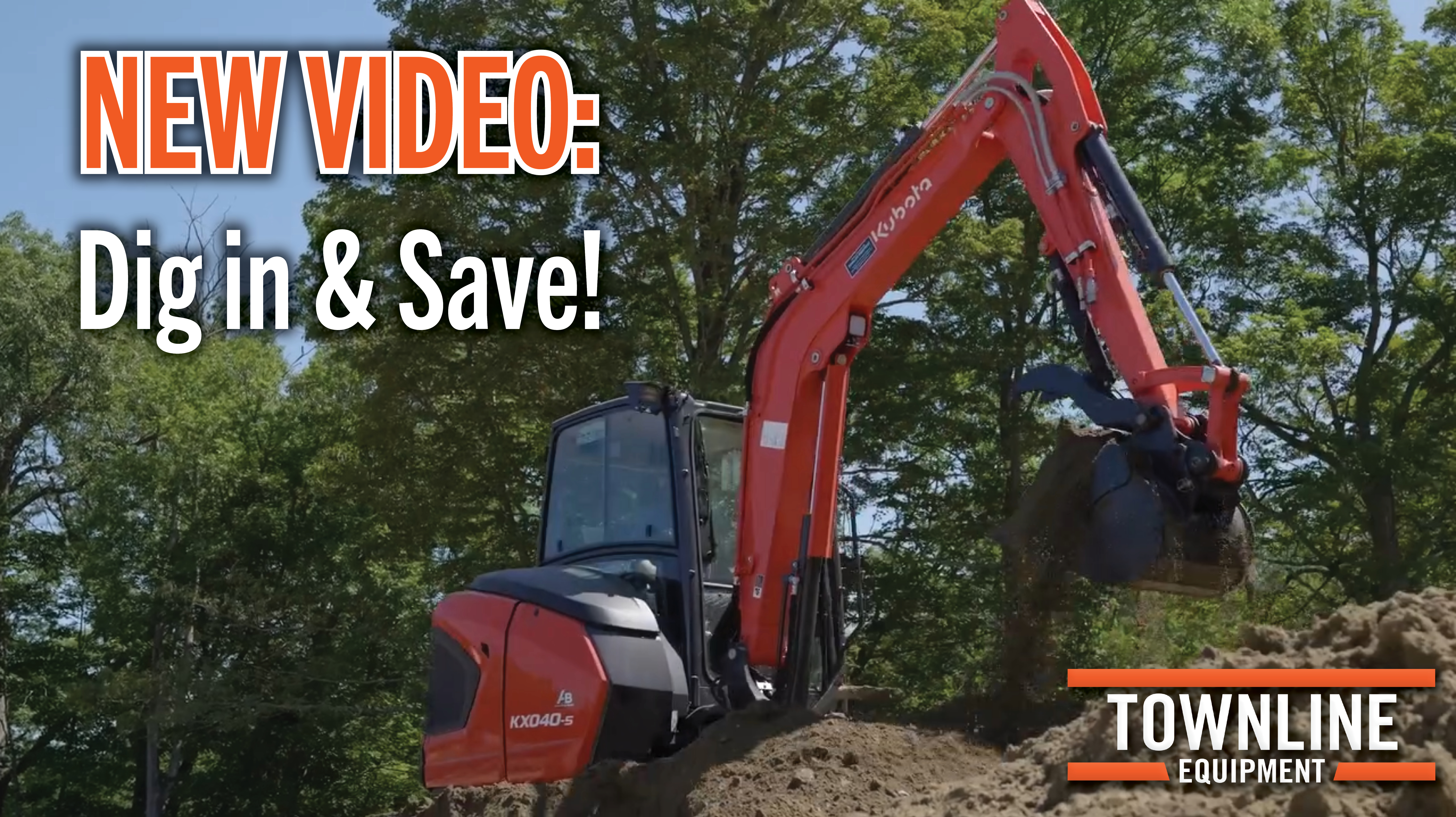 Dig In & Save: 0% APR on Kubota Compact Excavators at Townline