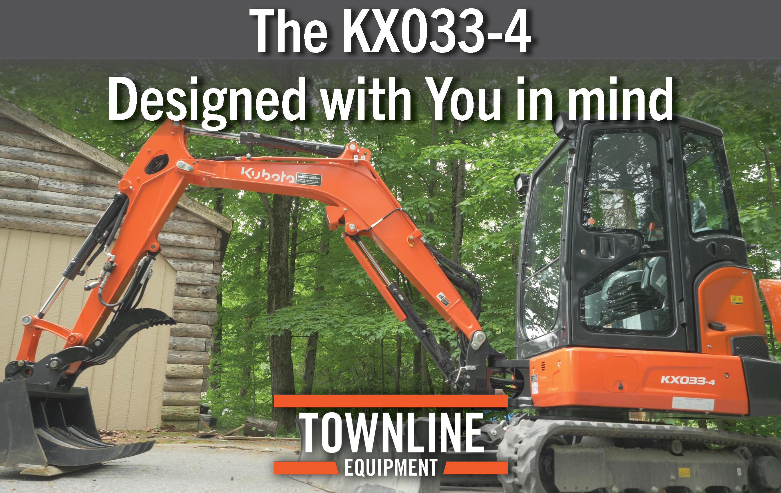 Kubota KX033-4 compact designed, with growing demands in mind.