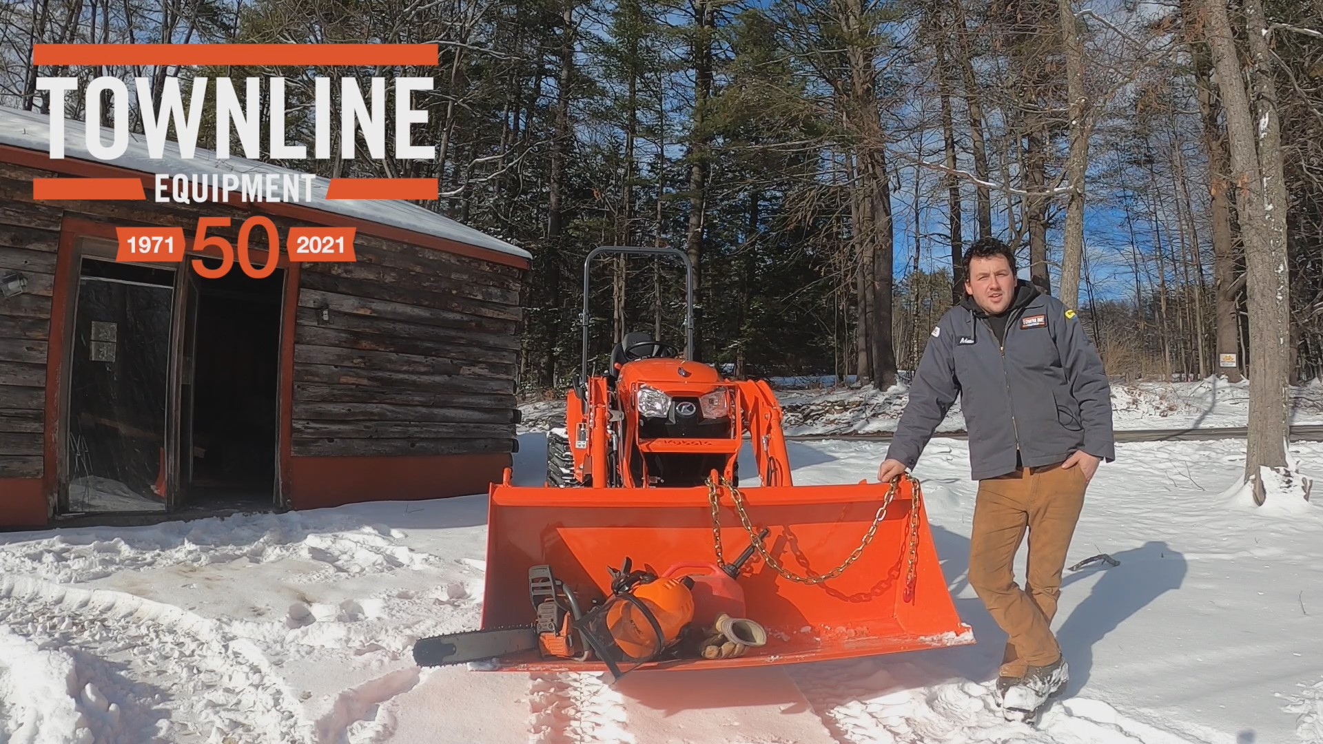 Kubota LX2610 Plowing Snow and Moving Wood