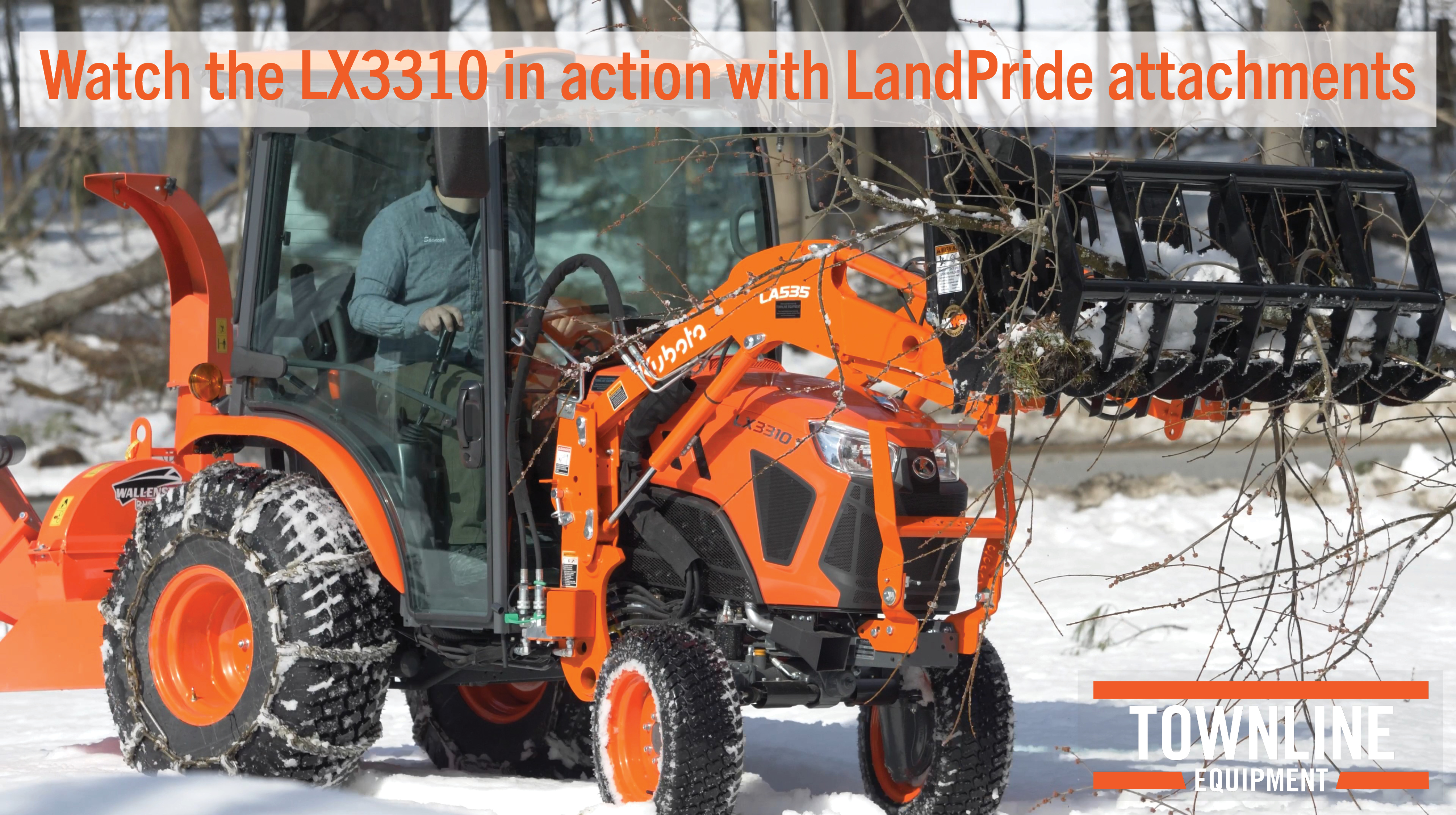 LX3310 in action with LandPride attachments