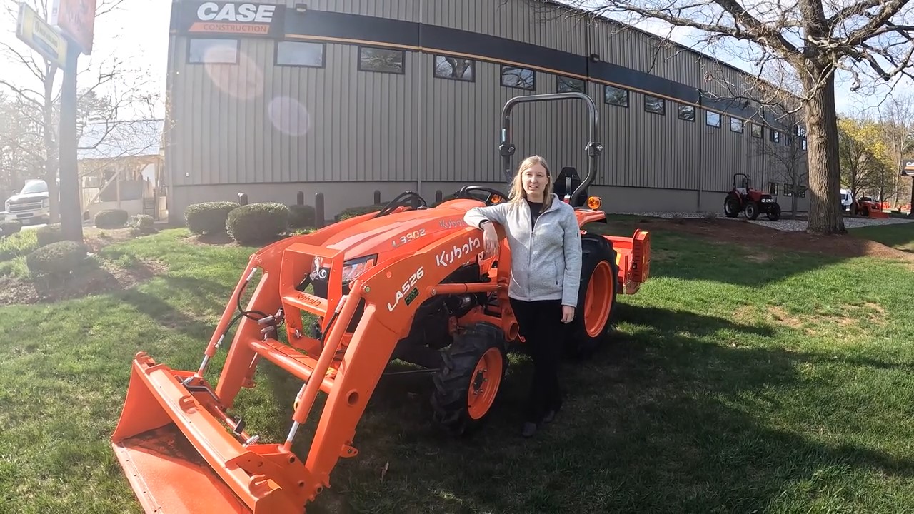 New Kubota L3902 Tractor With Flail Mower
