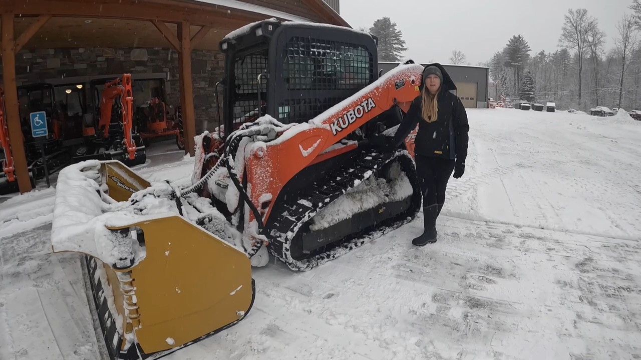 Kubota SVL75 Compact Track Loader with HLA Snow Wing