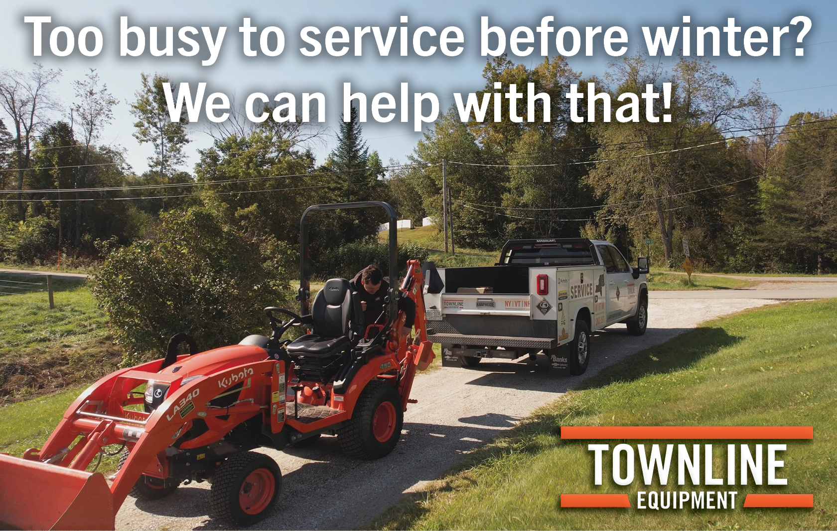Running out of time or too busy for servicing your equipment?