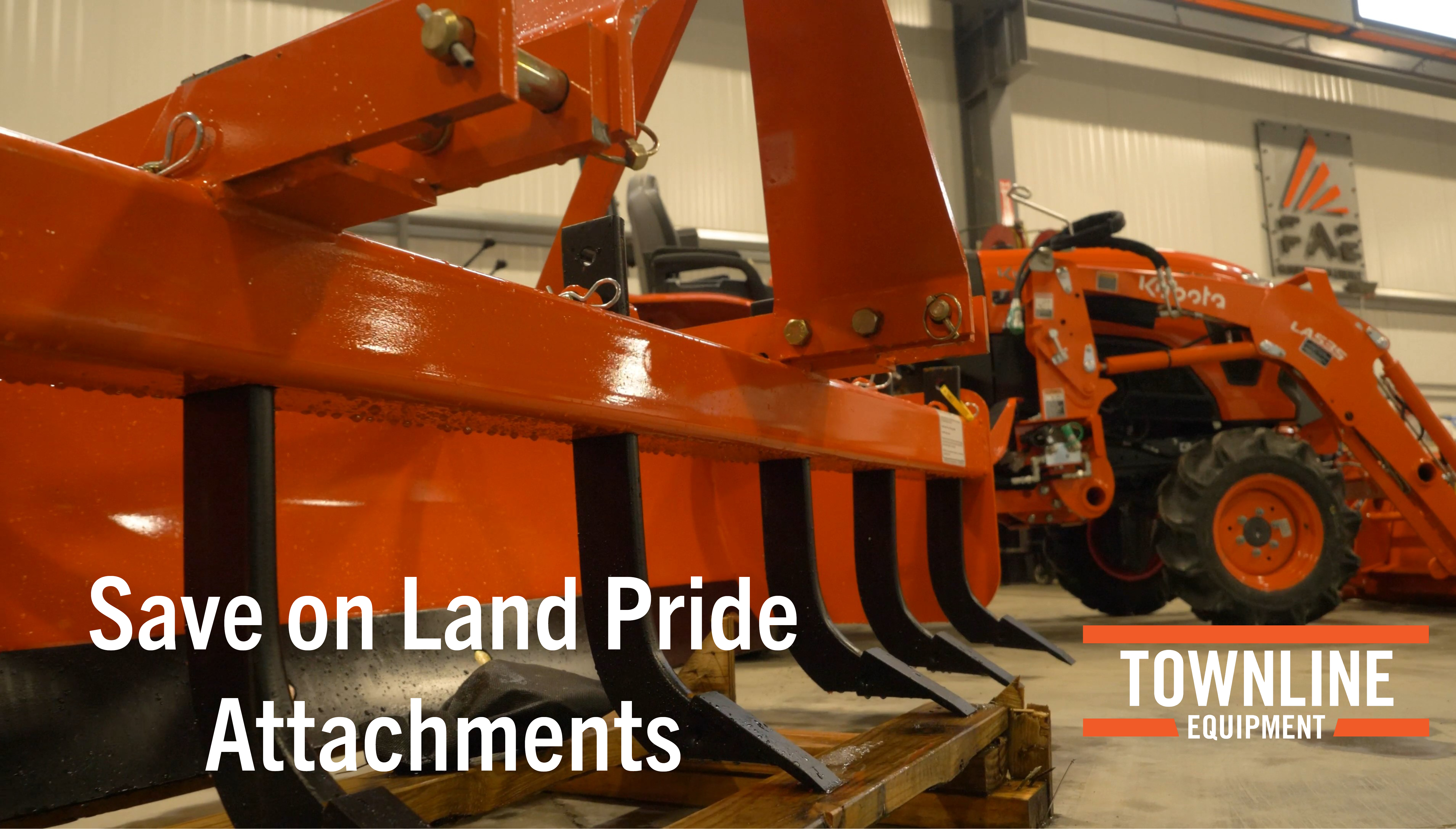 Land Pride implements with Kubota Tractors